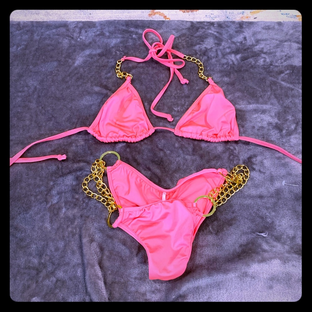 Pink & Gold cheeky bikini